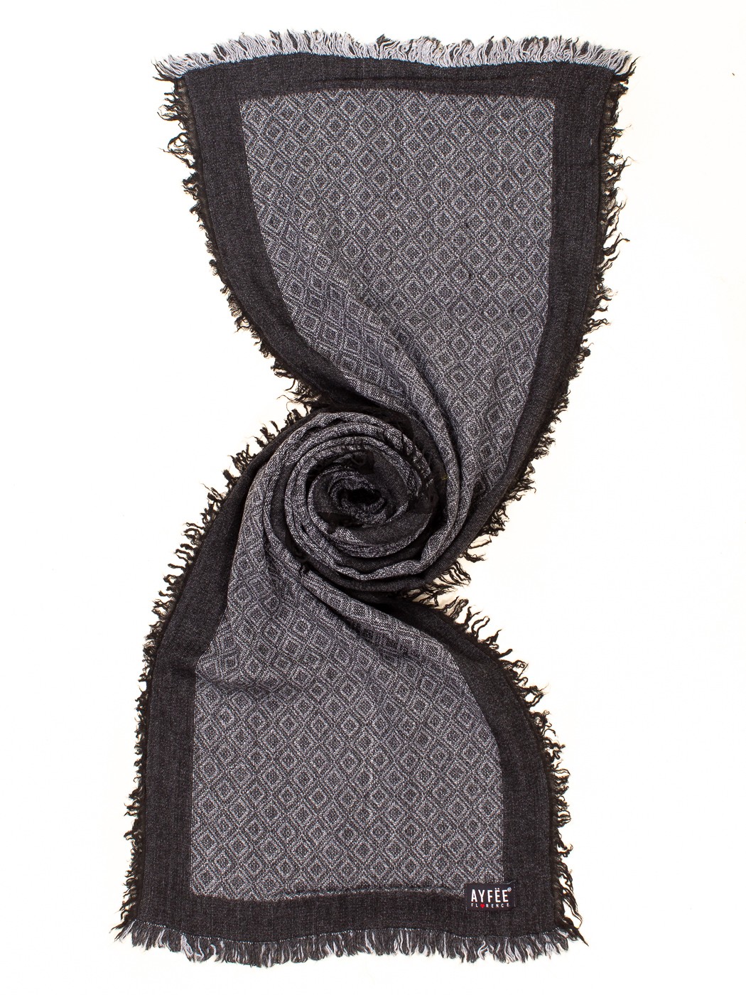 STOLA UOMO JACQUARD SQUARED TIES, 180X40 - BLACK